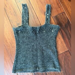 Gray Wool Women's Top XS
